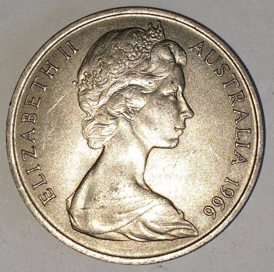 1966 - TWENTY CENT - 20 CENT - AUSTRALIA - COPPER-NICKEL - KM# 66 - PLATYPUS